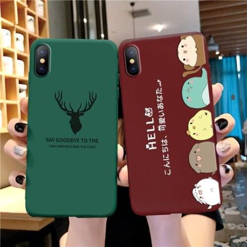 Fashion Cartoons style Case for iphone 11Pro Max X XS MAX XR 6 7 8 Top-end Mobile Cell Phone Case Liquid silicone Cover