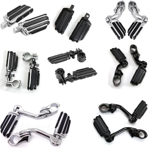 Motorcycle 32mm 1.25" Engine Guard Highway Foot Pegs Pedal Mount Clamp Bracket For harley Honda Yamaha Suzuki Kawasaki Touring