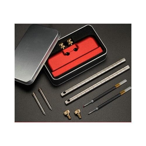 Aluminum alloy portable tool with scale marking, woodworking metal tile liner, woodworking scribe, DIY drawing tool
