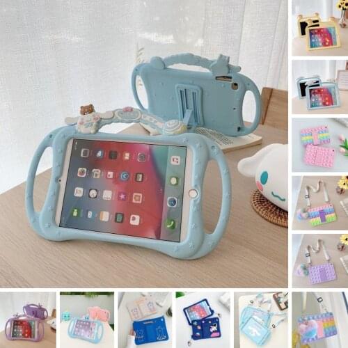 Silicon Case for IPad 9.7 6th 2018 Air2 Pro 10.5 11 Mini 1 2 3 4 5 2019 Tablet Cover for IPad 10.2 7th Kids Hand-seld Shockproof