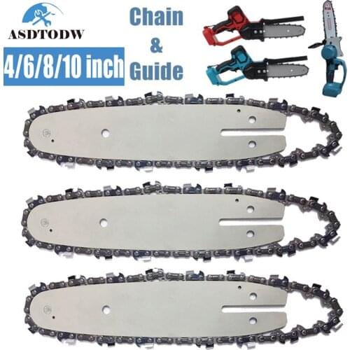 8-inch chainsaw steel chain & blade guide Replacement for Portable Electric Pruning Saw Electric Saws Woodworking