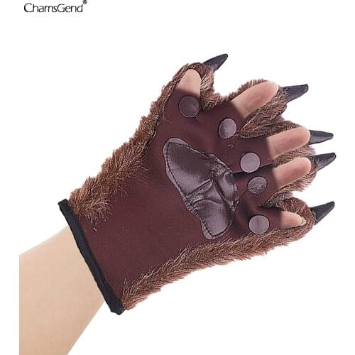 Creepy Wolf Costume Halloween Cosplay Wolf Claws Gloves Terror Devil Fancy Prank Props Gloves Halloween Prop Costume Gloves Gift