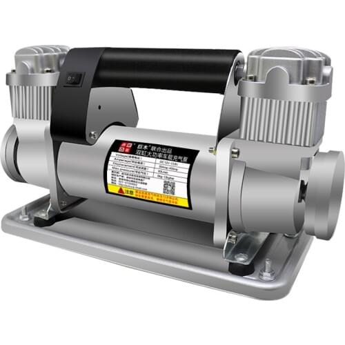 Heavy duty double cylinder auto air compressor super suv car air pump 12V 24V optional 150L/min 100PSI
