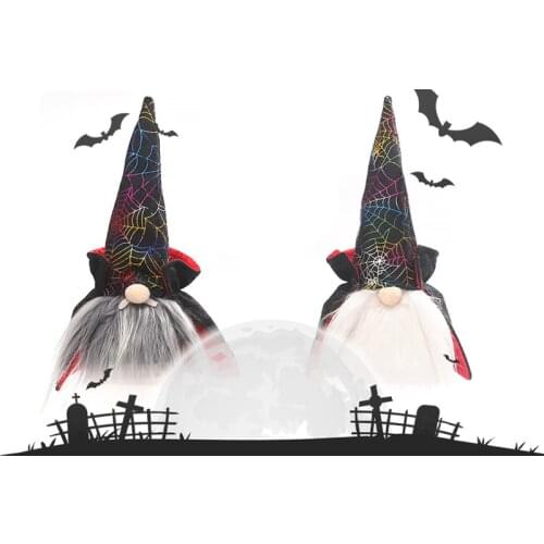 Halloween Vampire Gnome Luminous Doll Ornaments With Led Pendant Gifts Faceless Gnome Ornament For Home Festive Decoration