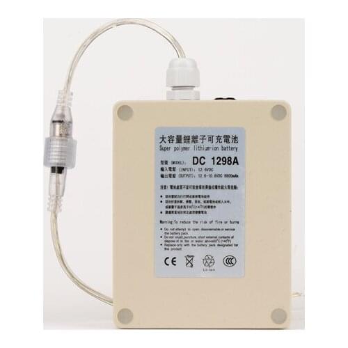 High Quality Waterproof DC 12V 9800mah Capacity Rechargeable Li-ion Battery Lithium-ion Batteries Pack for CCTV Camera DC 1298A