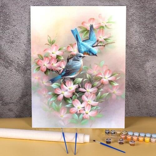 Animal Bird Painting By Numbers Set Acrylic Paints 40*50 Boards By Numbers Wall Paintings Crafts For Adults For Handicraft