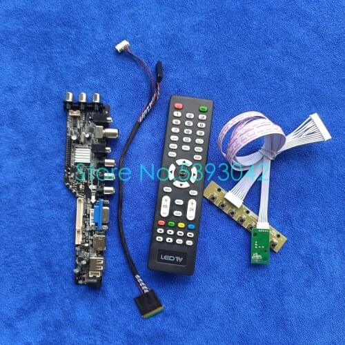 LCD panel universal control card kit 1366*768 3663 DVB Fit NT156WHM/HB156WX1/HT156WXB 40 Pin USB+VGA+AV LVDS digital signal