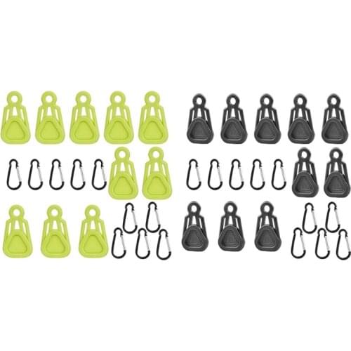 10pcs/set Camp Tent Canopy Clip Rainproof Outdoor Tarp Alligator Rope Clips Awning Clips Fasten Buckle Fixed Accessory