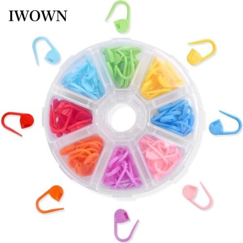 104pc Knitting Stitch Markers Plastic Locking Counter Needle Clips Set Safety Split Crochet Pins for DIY Weaving and Sewing Tool