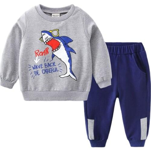 Cartoon 2020 Baby Sleepwear Childrens Clothes Sets Winter Baby Clothing Kids Long Sleeves T-Shirt Boys Pants