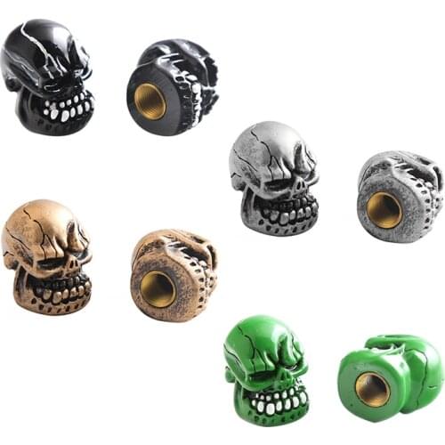 300pcs Skull Head Big Tooth Tire Valve Dust Caps Tyre Valve Stem Cover for US Valve Car-styling Parts Novelty Auto Car Accessory
