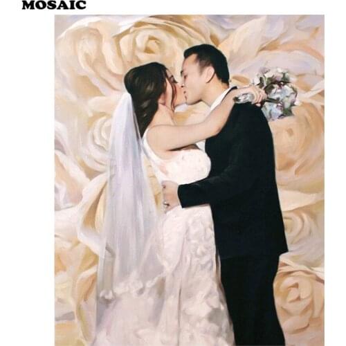 DIY Diamond Painting love kiss,Decoration wedding,Full Drill square Diamond Embroidery animal 3d Picture Of Rhinestone puzzles