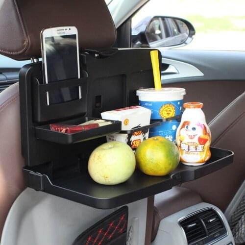 Car Racks Foldable Dining Tables Car Rear Drink Cup Holders Seat Back Racks Car Dining Trays Practical Tray For Automobile New
