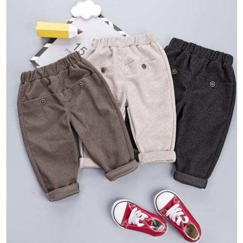 1 2 3 4 Years Baby Boys Pants Autumn New Arrival High Quality Harem Pants For Boys Kids Pants Casual Elastic Waist Toddler Pants