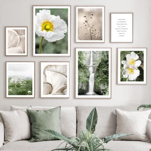 Flower Mountain Forest Mushroom Dandelion Wall Art Canvas Painting Nordic Posters And Prints Wall Pictures For Living Room Decor