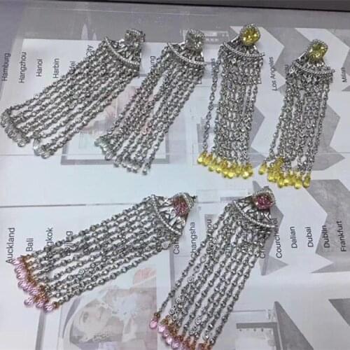 Designer Fashion 925 Sterling Silver Jewelry 3A Cubic Zirconia Party Earring