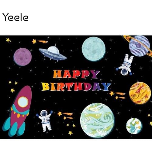 Yeele Baby Shower Birthday Backdrop Photocall Planet Space Stars Party Decor Background Photos For Photography Studio Shoot Prop