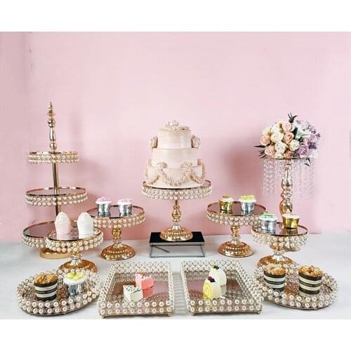 Cake Decorating Tools Crystal Cake Stand Cake Pops Pastry Supplies Set Dessert Display Stand Baking Tray Gold