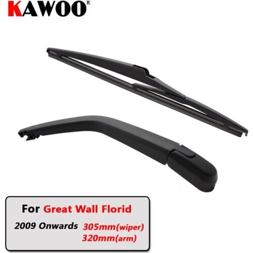 KAWOO Car Rear Wiper Blade Back Window Wipers Arm For Great Wall Florid Hatchback (2009 Onwards) 305mm Auto Windscreen Styling