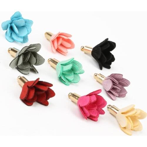 20pcs 25mm Randomly Mix Color Suede Flower Mini Tassel For Earring Necklace Keychain Accessories DIY Jewelry Findings Making