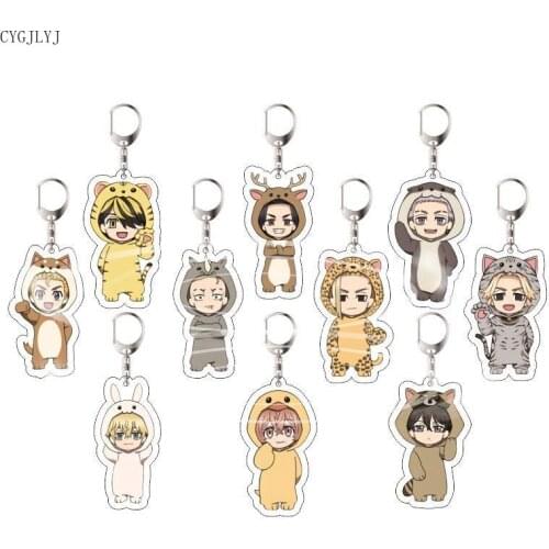 New Manjiro Ken Takemichi Hinata Atsushi Chibi Kawaii Keychain Japan Anime Tokyo Revengers Key Chains For Kids Collection Props