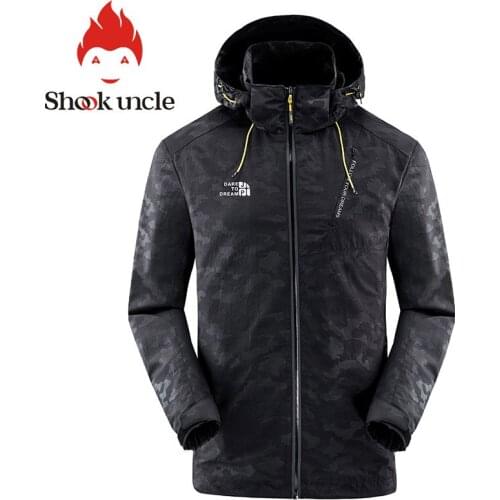 Autumn jacket mens outdoor leisure hooded plus size jacket windproof waterproof jacket casual mens coat Field travel clothes