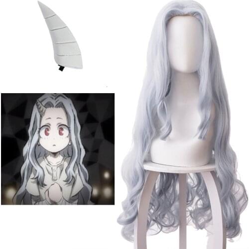 Anime My Hero Academia Eri Chisaki Cosplay Costume Woman Gray Blue Wig Cosplay Wig Role Playing Halloween Gift With Hairpin