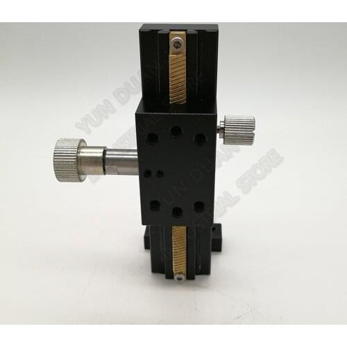 100mm Z Axis Lift Manual Displacement Trimming Platform Dovetail Slot Guide Fine Tuning Sliding Table Lifting Camera Position