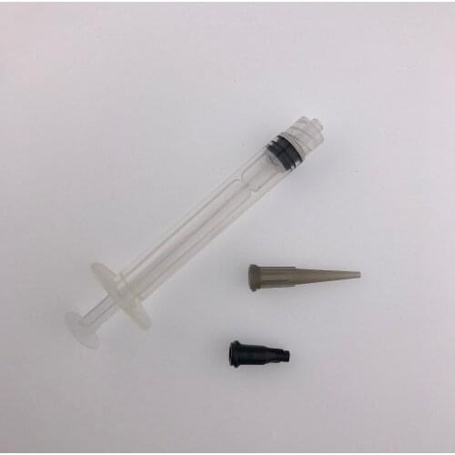 3ml non-graduation-scaled Luer lock Industrial Syringe with a tip cap and a 16gauge gray conical tip , bulk pack