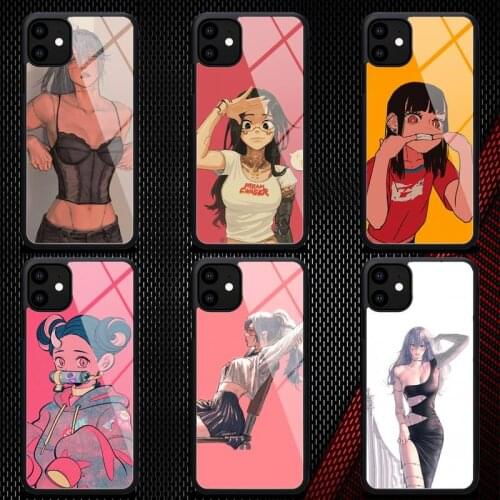 Anime girls Phone Case Rubber for iPhone 12 11 Pro Max XS 8 7 6 6S Plus X 5S SE 2020 XR 12Mini case