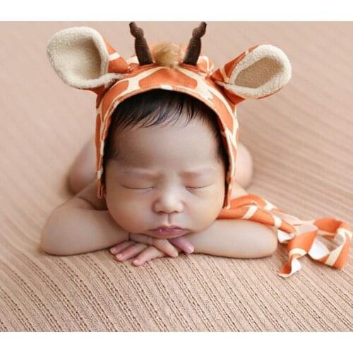 Christmas Santa Claus Reindeer hat Newborn Deer Bonnet for Photography props Animal Baby Teddy bear bonnet Outfit
