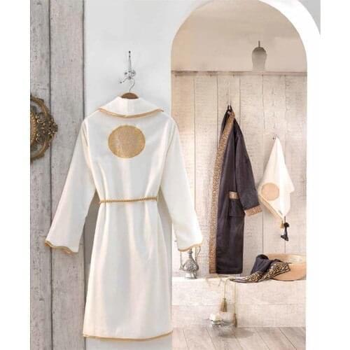 Ecocotton Organic Cotton Family Robe Set-Arus Cream-Prince Anthracite