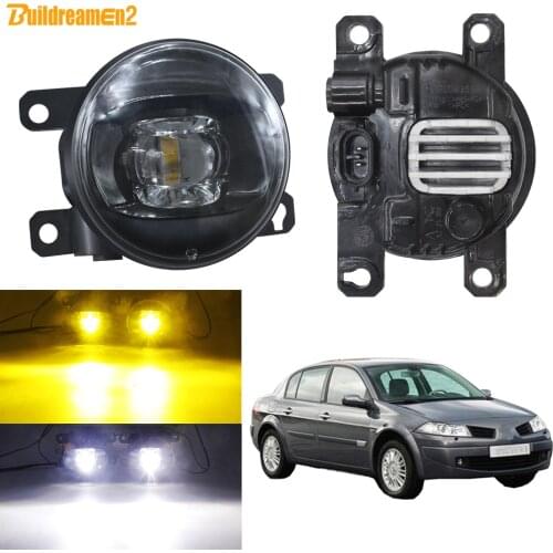 LED Fog Light Assembly For Renault Megane 2/II 3/III 2002-2015 Car Front Bumper Lens Fog Lamp Daytime Running Light H11 12V