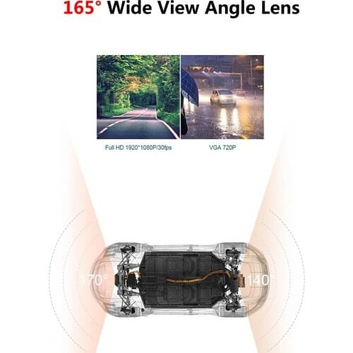 WIFI 1280*1080P 165° Reversing Camera Car Rear View Driving Video Recorder DVR