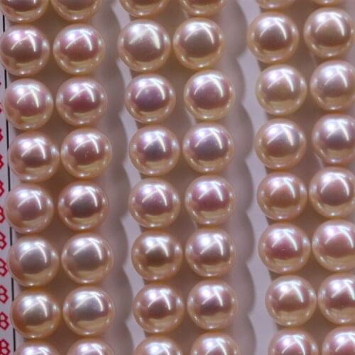 Pearl Earstud Button Shape Natural Freshwater Pearl Bead 6a Quality Grade Loose Pearls DIY Accessories