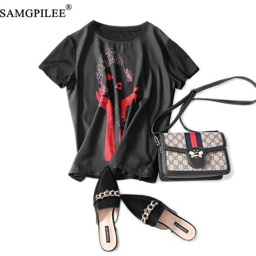 Women T-shirts 2020 Top Summer Female Casual Tshirt Oversize Chiffon Short Print O-neck Plus Size Women T-shirt For Women 3XL