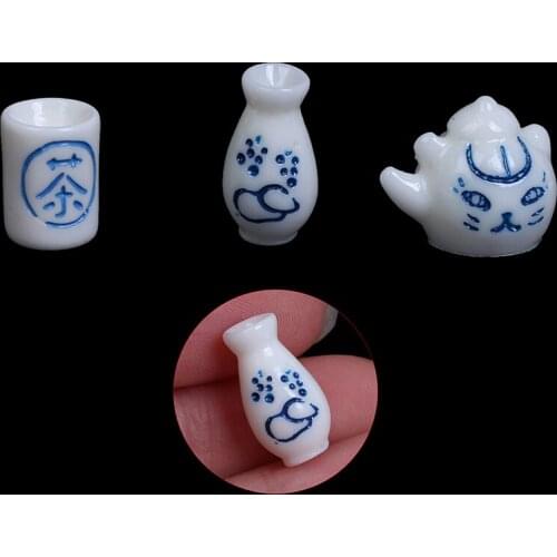 1 Or 3pcs Kitchen Mini Cute Tea Pot Cup Plate Set Pretend Play Girl For Doll Accessiores Dollhouse Decor Classic Toys