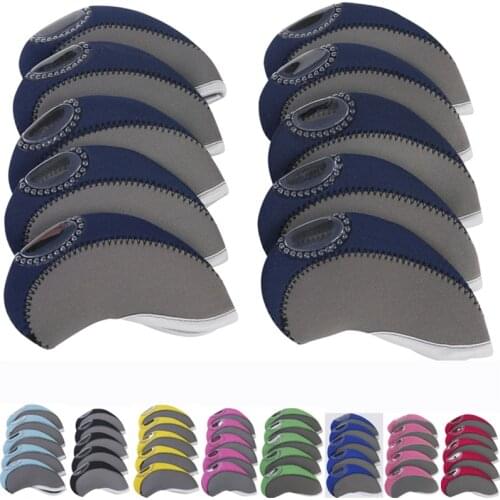 12.6*6.3cm 10Pcs Golf Club Headcover Set Outdoor Waterproof Brassie Stick Protective Cover
