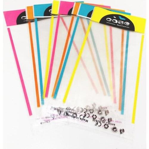 11*17cm Colorful Self Adhesive Sealing OPP Plastic Packaging Bag For Phone Case Resealable Poly Bag With Plane Hanging Hole 200