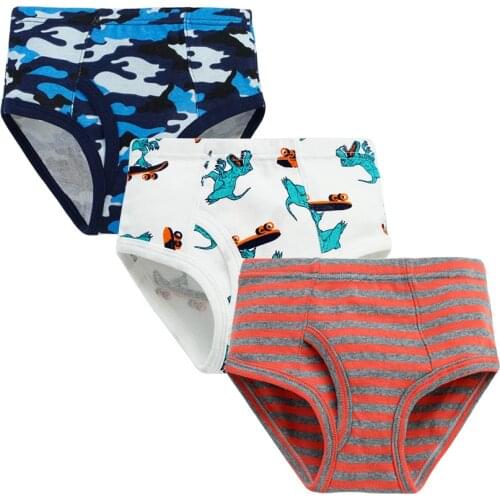 3 Pieces/Lot 2-9Y Children Underwear High Quality Cotton Girls Panties Cute Cat Pattern Kids Boxer Briefs Child Soft Boy Pants