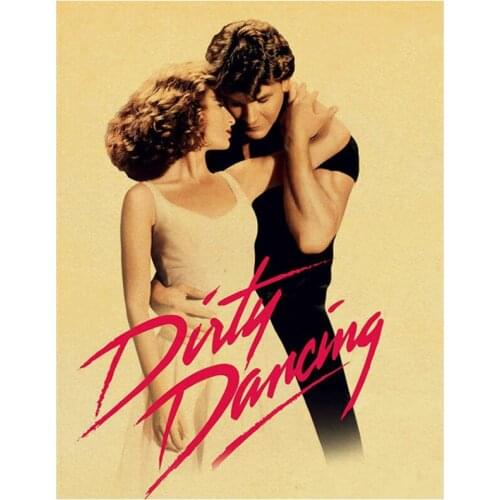 5D DIY Full Round Diamond Painting Dirty Dance Movie Poster 3D Embroidery Cross Stitch Rhinestone Mosaic Home Decor Gift Y1226