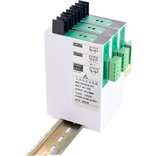 BAS-I AC/DC 10A 20A Current Sensor Transmitter Analog 0-10V 0-20mA 4-20mA Output Transducer Converter DC24V Power