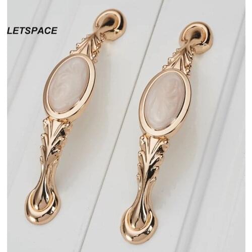 Free shipping 3.8"Furniture handles Wardrobe handle5"European pastoral drawer handle Gold color solid pull knobs dresser handles