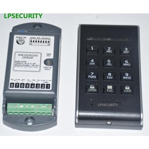 LPSECURITY security wireless garage sliding swing gate door programmable access control keypad(battery not included)