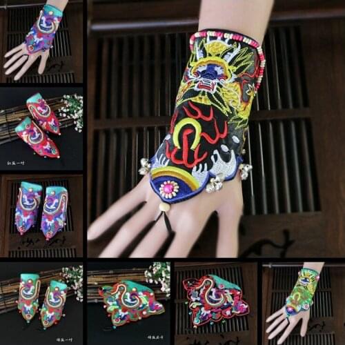 New ethnic style embroidery bracelet features retro bracelets wrist embroidered ladies jewelry