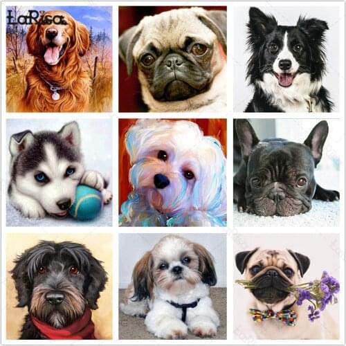 Rhinestone Kit Diamond Embroidery Animal Mosaic Dog Full Square Round 5D DIY Diamond Painting Modern Home Decor Christmas Gifts