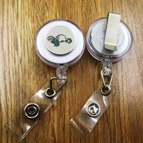 Ferret ID Badge Reel gift for him/her friend family retractable recoil id badge holder work fun