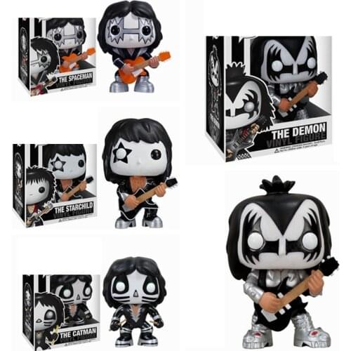 ROCKS KISS THE DEMON #04 SPACEMAN #05 STARCHILD #06 CATMAN #07 Action Figure Model Collection Toys for Kids