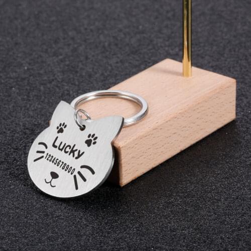 Anti-lost Dog ID Tags Personalized Name Tel Nameplate Pendant Free engraving Dog Collar Accessories Cat Puppy Pet Stuff