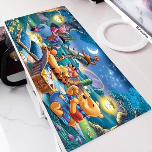Winnie the Pooh Mouse Pad Gamer Keyboard Mouse Mats Xxl Mause Mat Deskpad Mausepad Anime Large Mousepad Cute Kawaii Desk Mat LOL
